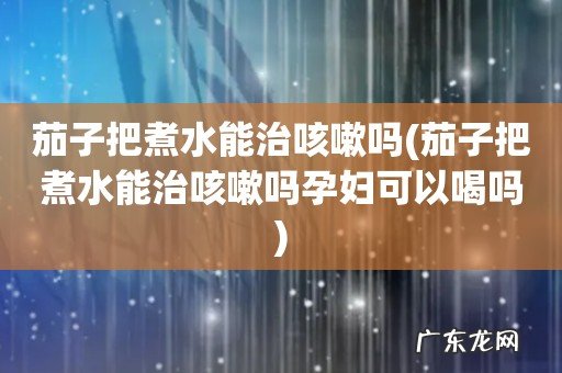 茄子把煮水能治咳嗽吗孕妇可以喝吗 茄子把煮水能治咳嗽吗