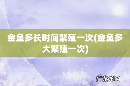 金鱼多大繁殖一次 金鱼多长时间繁殖一次