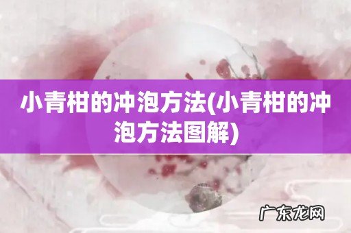 小青柑的冲泡方法图解 小青柑的冲泡方法