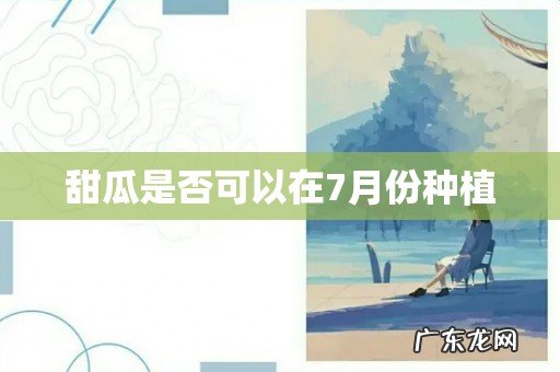 甜瓜是否可以在7月份种植