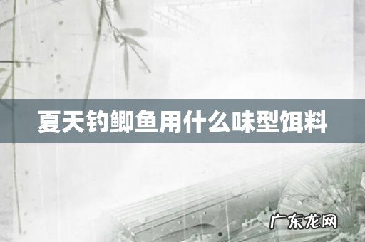 夏天钓鲫鱼用什么味型饵料