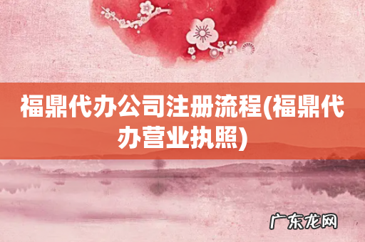 福鼎代办营业执照 福鼎代办公司注册流程
