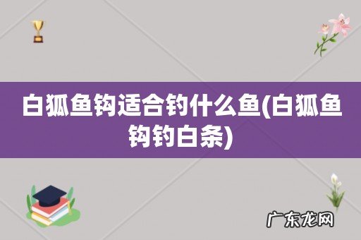 白狐鱼钩钓白条 白狐鱼钩适合钓什么鱼