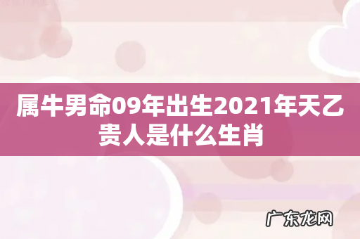 属牛男命09年出生2021年天乙贵人是什么生肖