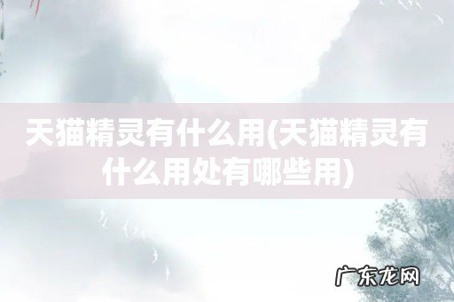 天猫精灵有什么用处有哪些用 天猫精灵有什么用