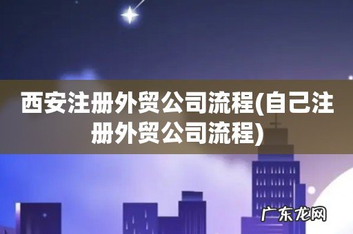 自己注册外贸公司流程 西安注册外贸公司流程