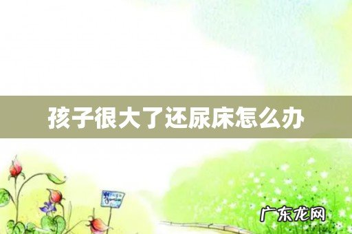 孩子很大了还尿床怎么办