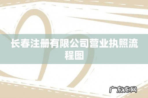 长春注册有限公司营业执照流程图