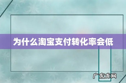为什么淘宝支付转化率会低
