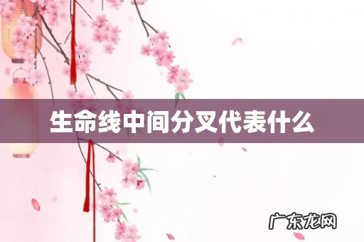 生命线中间分叉代表什么