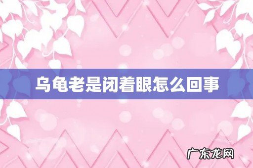 乌龟老是闭着眼怎么回事