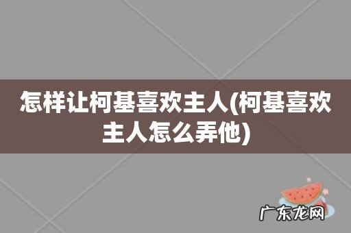 柯基喜欢主人怎么弄他 怎样让柯基喜欢主人