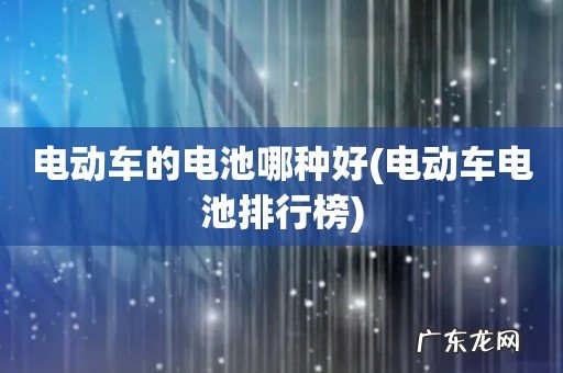 电动车电池排行榜 电动车的电池哪种好