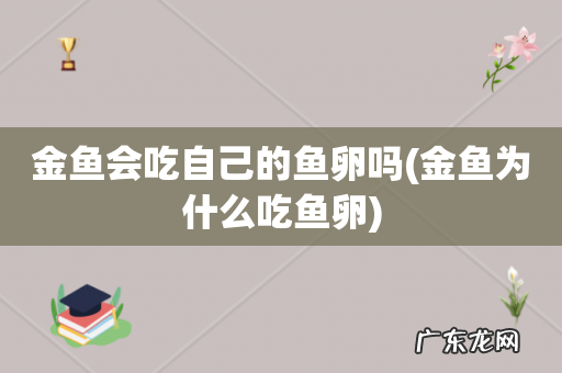 金鱼为什么吃鱼卵 金鱼会吃自己的鱼卵吗