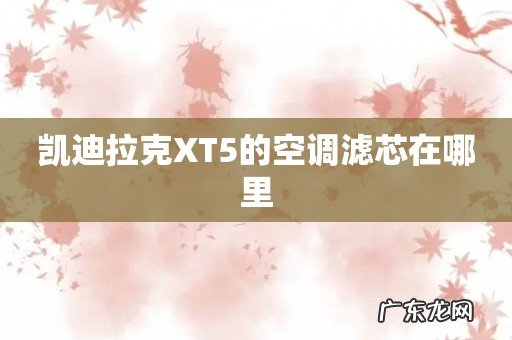 凯迪拉克XT5的空调滤芯在哪里