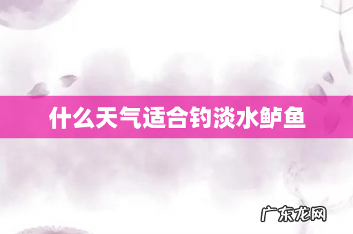 什么天气适合钓淡水鲈鱼