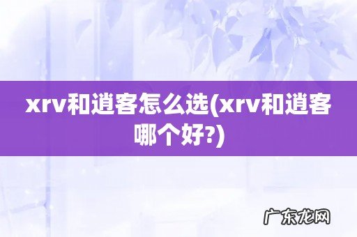 xrv和逍客哪个好? xrv和逍客怎么选