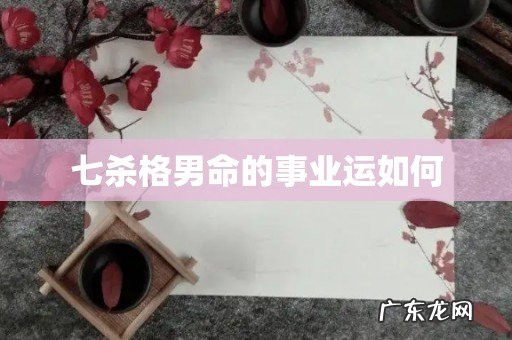 七杀格男命的事业运如何