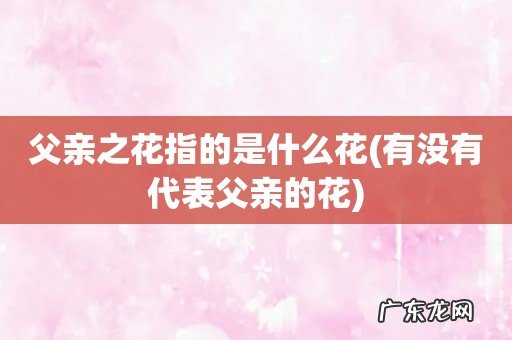 有没有代表父亲的花 父亲之花指的是什么花