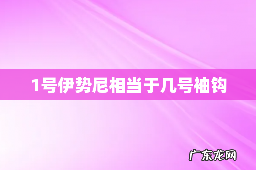 1号伊势尼相当于几号袖钩