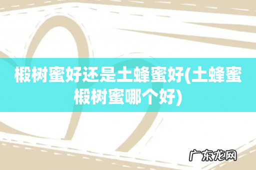 土蜂蜜椴树蜜哪个好 椴树蜜好还是土蜂蜜好