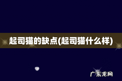 起司猫什么样 起司猫的缺点