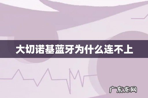 大切诺基蓝牙为什么连不上