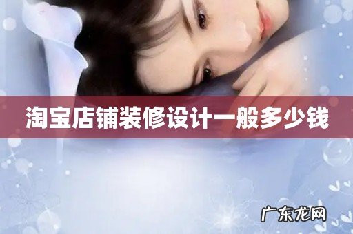 淘宝店铺装修设计一般多少钱