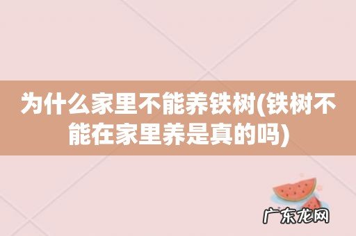 铁树不能在家里养是真的吗 为什么家里不能养铁树