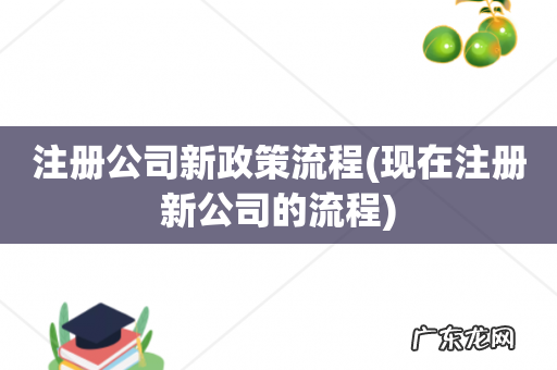 现在注册新公司的流程 注册公司新政策流程