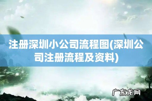 深圳公司注册流程及资料 注册深圳小公司流程图