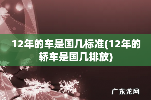 12年的轿车是国几排放 12年的车是国几标准