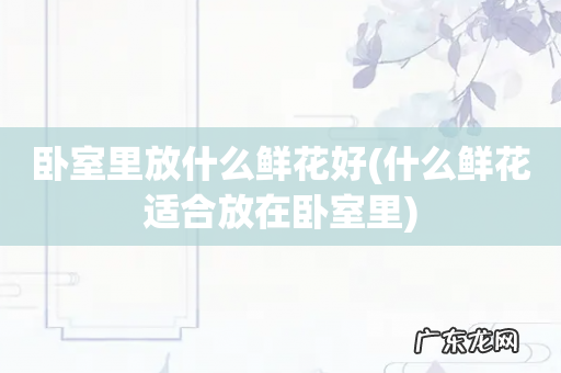 什么鲜花适合放在卧室里 卧室里放什么鲜花好