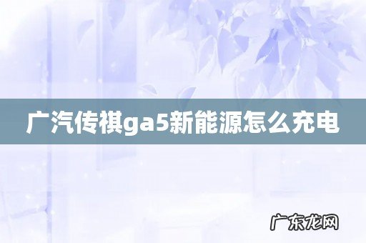 广汽传祺ga5新能源怎么充电