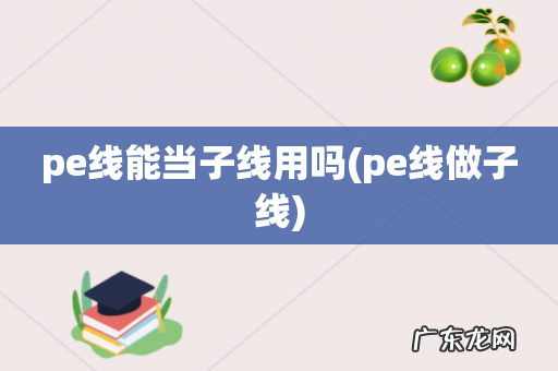 pe线做子线 pe线能当子线用吗