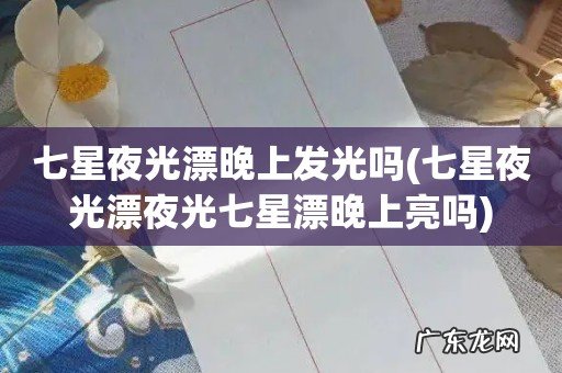 七星夜光漂夜光七星漂晚上亮吗 七星夜光漂晚上发光吗