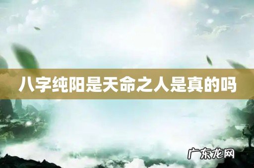 八字纯阳是天命之人是真的吗