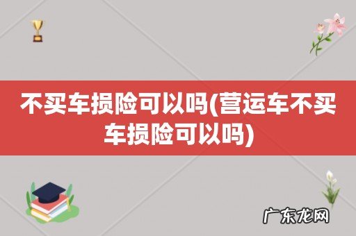 营运车不买车损险可以吗 不买车损险可以吗