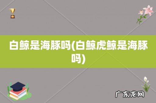 白鲸虎鲸是海豚吗 白鲸是海豚吗