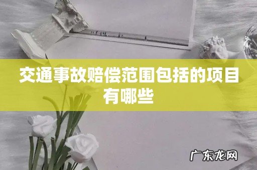 交通事故赔偿范围包括的项目有哪些