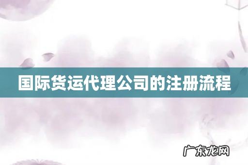 国际货运代理公司的注册流程