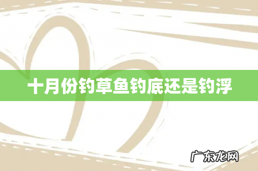 十月份钓草鱼钓底还是钓浮