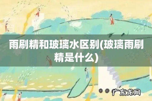 玻璃雨刷精是什么 雨刷精和玻璃水区别