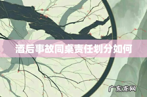 酒后事故同桌责任划分如何