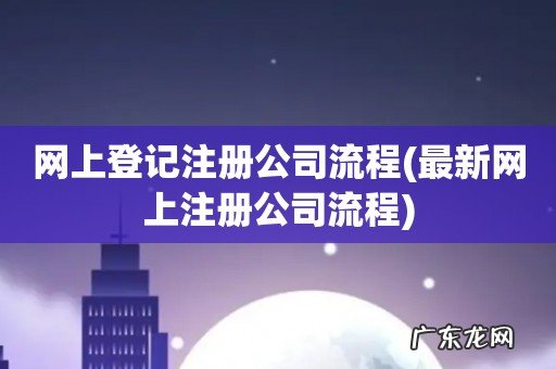 最新网上注册公司流程 网上登记注册公司流程