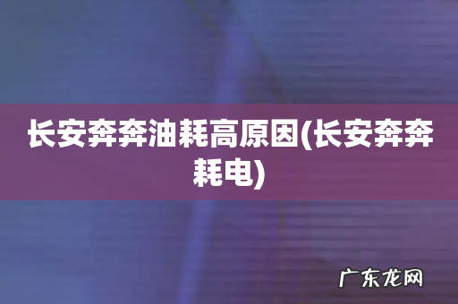 长安奔奔耗电 长安奔奔油耗高原因
