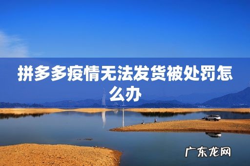 拼多多疫情无法发货被处罚怎么办