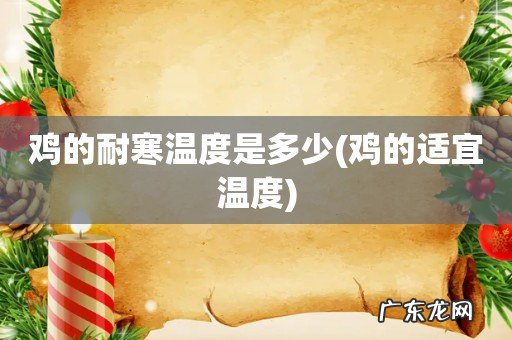 鸡的适宜温度 鸡的耐寒温度是多少