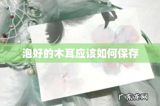 泡好的木耳应该如何保存