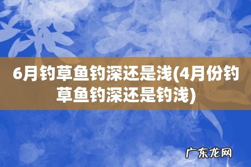 4月份钓草鱼钓深还是钓浅 6月钓草鱼钓深还是浅